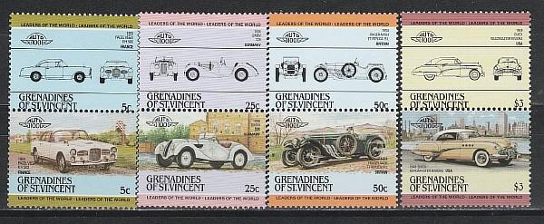 Гренадины и Сент-Винсент 1984, Автомобили, 4 пары марок